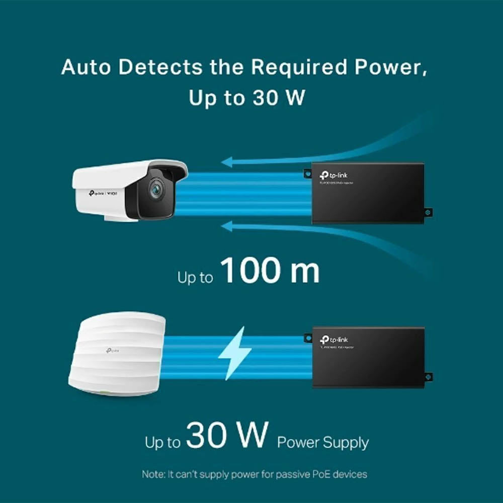 Fonte Injetor PoE Gigabit Ethernet TP-Link - TL-POE160S