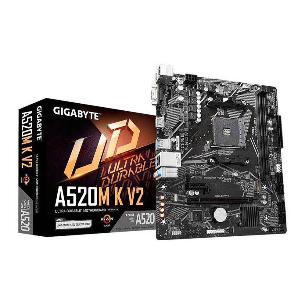 Placa Mae Gigabyte A520M K V2 1.1 DDR4 Socket AM4 AMD Ryzen Vga Hdmi Usb 3.2 M.2 - A520M K V2 Truedata