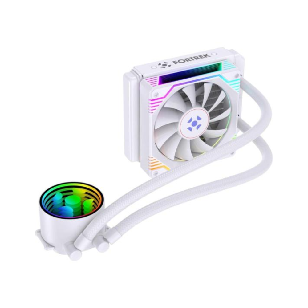 Water Cooler Single Fan Fortrek Breezy 120mm ARGB Sync (Intel/AMD) Branco - 84959