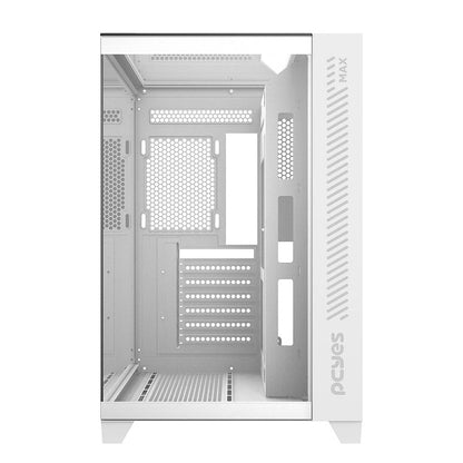 Gabinete Gamer PCYes Mid Tower Forcefield MAX White Ghost Branco Com Lateral e Frente em Vidro Temperado - GFFMAXWG Truedata