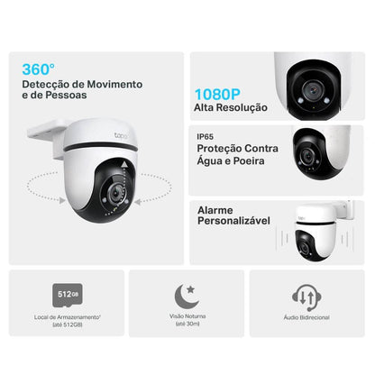 Camera de Segurança Externa Wi-fi Tp-Link Tapo Tc40 Full HD Branca - 281204 Truedata