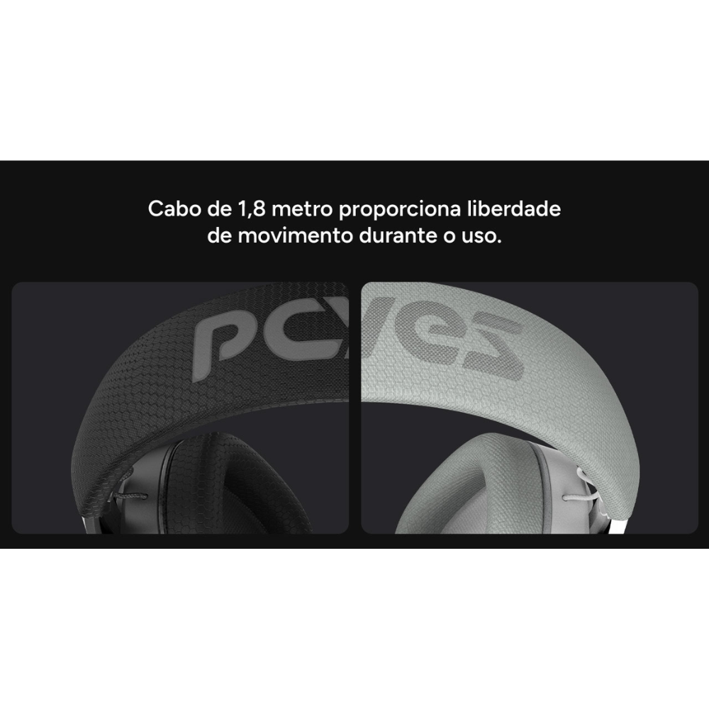 Headset Gamer PCYes Nowy Black Vulcan Usb Surround Rgb C/ Mic Destacável Preto - HGNW40BV