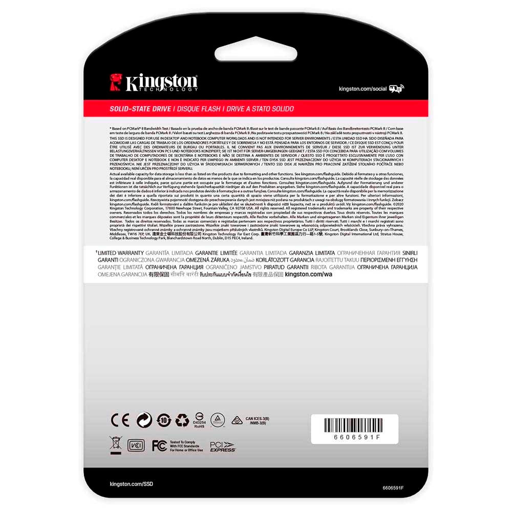 Ssd M.2 NVMe 250gb (240gb) Kingston 2280 PCI-E - SNVS/250G