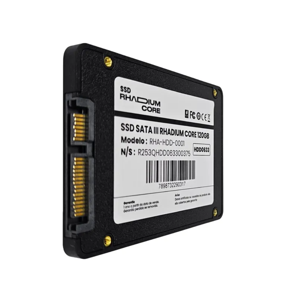 Ssd 120gb Radhium 2.5" Sata III 450Mb/s - RHA-HDD-0001