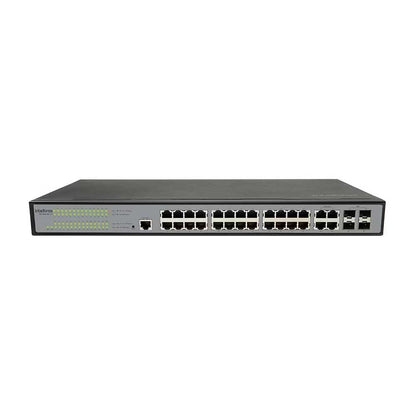Switch 24 Portas Gigabit 10/100/1000 Mbps Intelbras + 4 SFP Gbic SG 2404 MR L2+ Gerenciável - 4760045