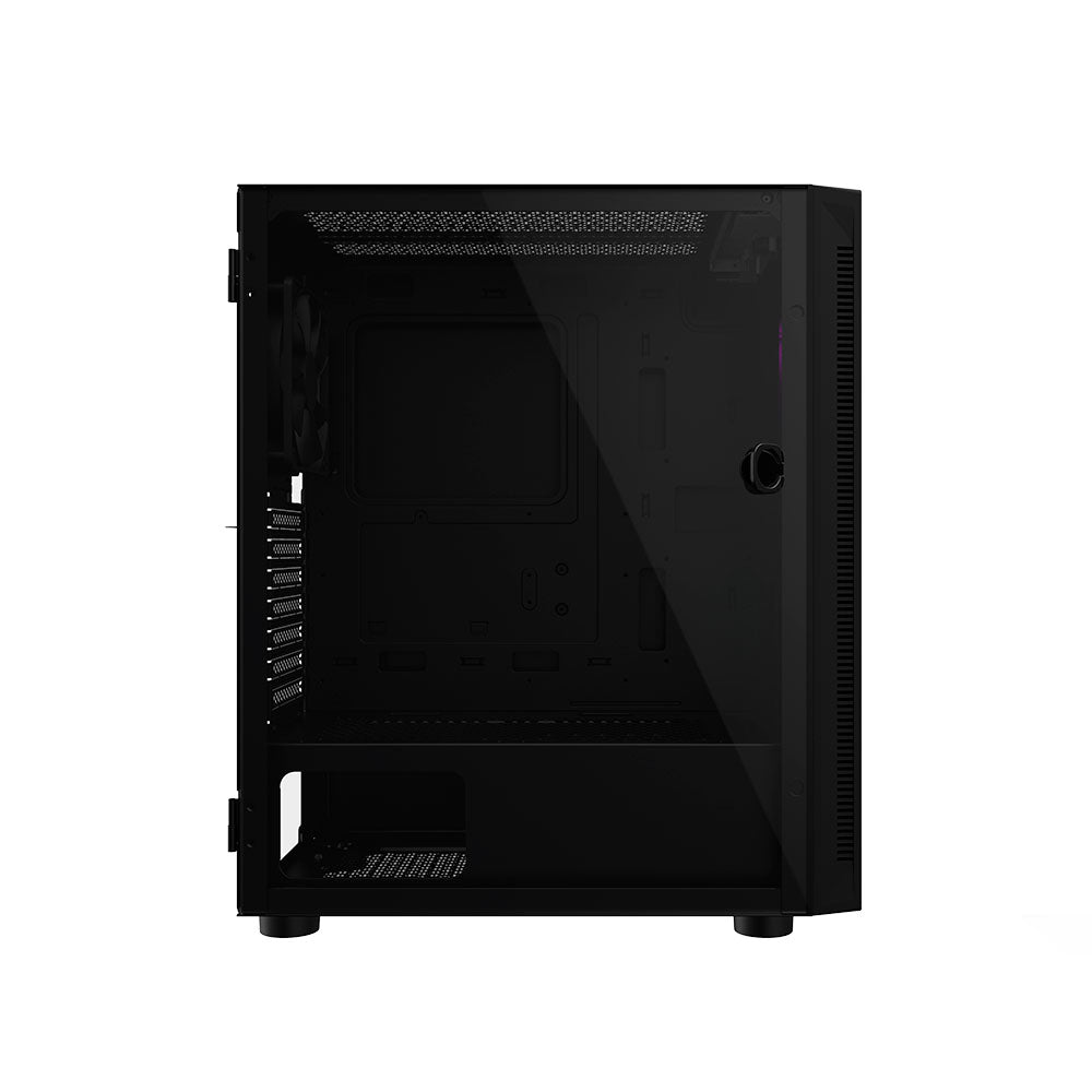 Gabinete Gamer Gamdias Mid Tower Argus E4 Elite RGB Preto Com Lateral em Vidro Temperado S/Fans
