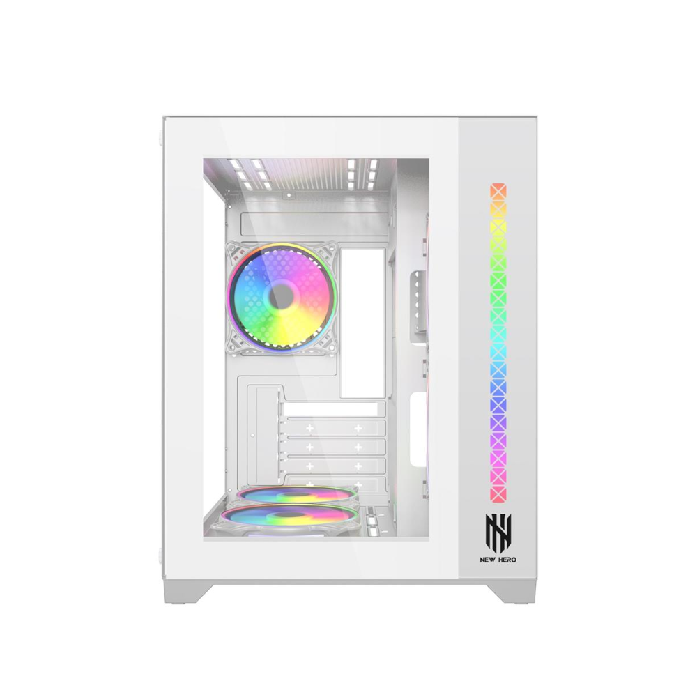 Gabinete Gamer New Hero Majesty Mid Tower C/ Vidro Temperado Branco - 18731