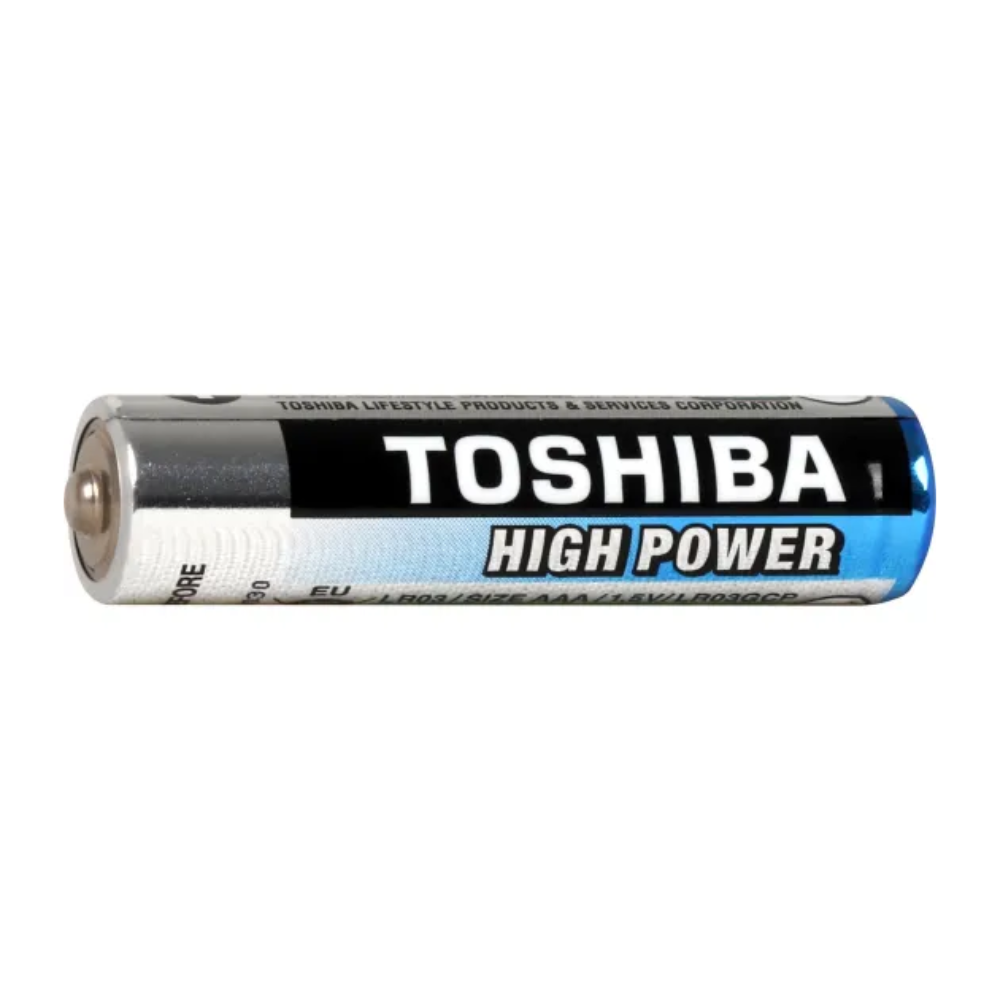 Pilha Alcalina Palito AAA 1.5V Toshiba High Power LR03GCP (Cartela C/2 Pilhas) - 72453