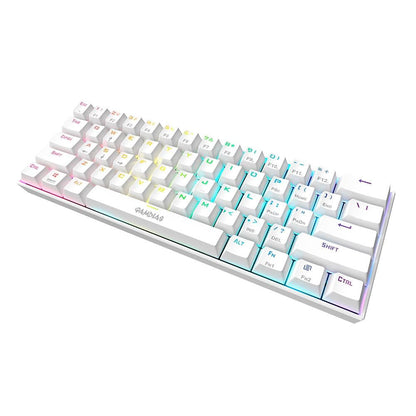 Teclado Gamer Mecanico Gamdias Hermes E3 RGB Switch Brown Branco - HERMES E3 RGB(US/BROWN/WH) Truedata