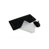 Kit Mini Teclado e Mouse Sem fio Preto USB Slim - K-03