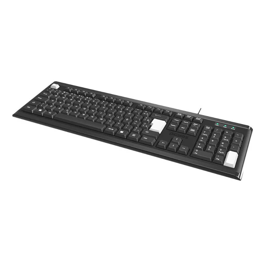 Teclado Usb PCYes Classic Preto / Cinza - Ptocl2Ab