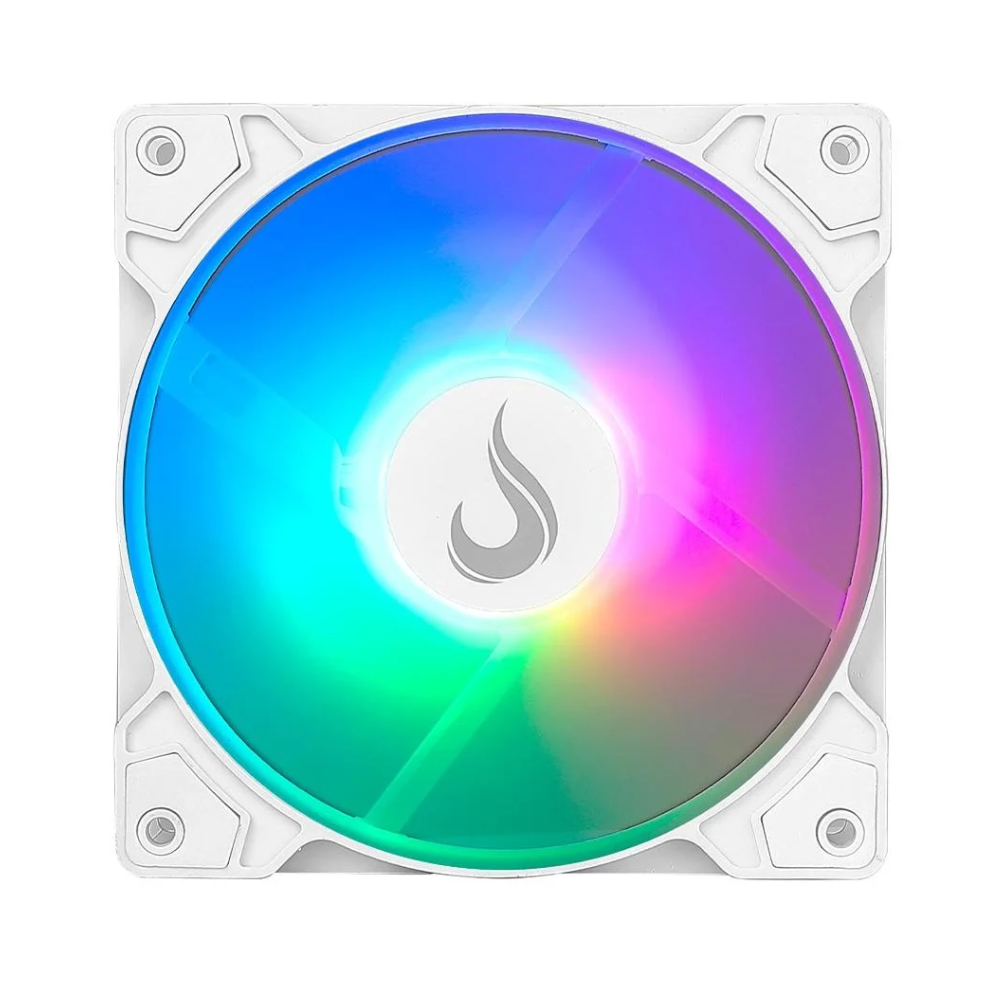 Kit 3x Cooler Fan Para Gabinete  Rise Mode  Led  ARGB Branco 120mm - RM-XLD-02-ARGB