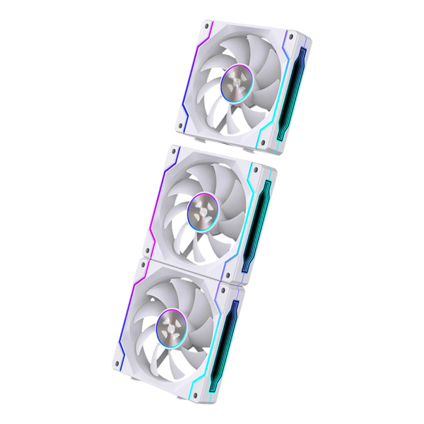 Kit 3x Cooler Fan Wireless Twister Fortrek Branco ARGB C/ Sistema Airflow - 86940