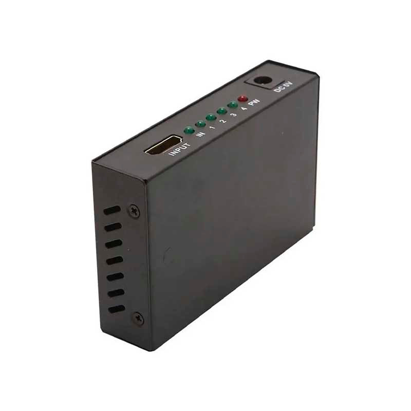 Splitter Multiplicador Divisor De Sinal Hdmi 4 Portas 1 X 4 4k