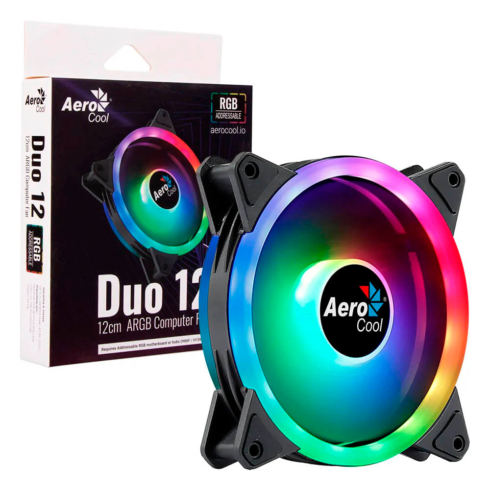 Cooler Fan Para Gabinete Aerocool Duo 12 ARGB 120mm - 73855