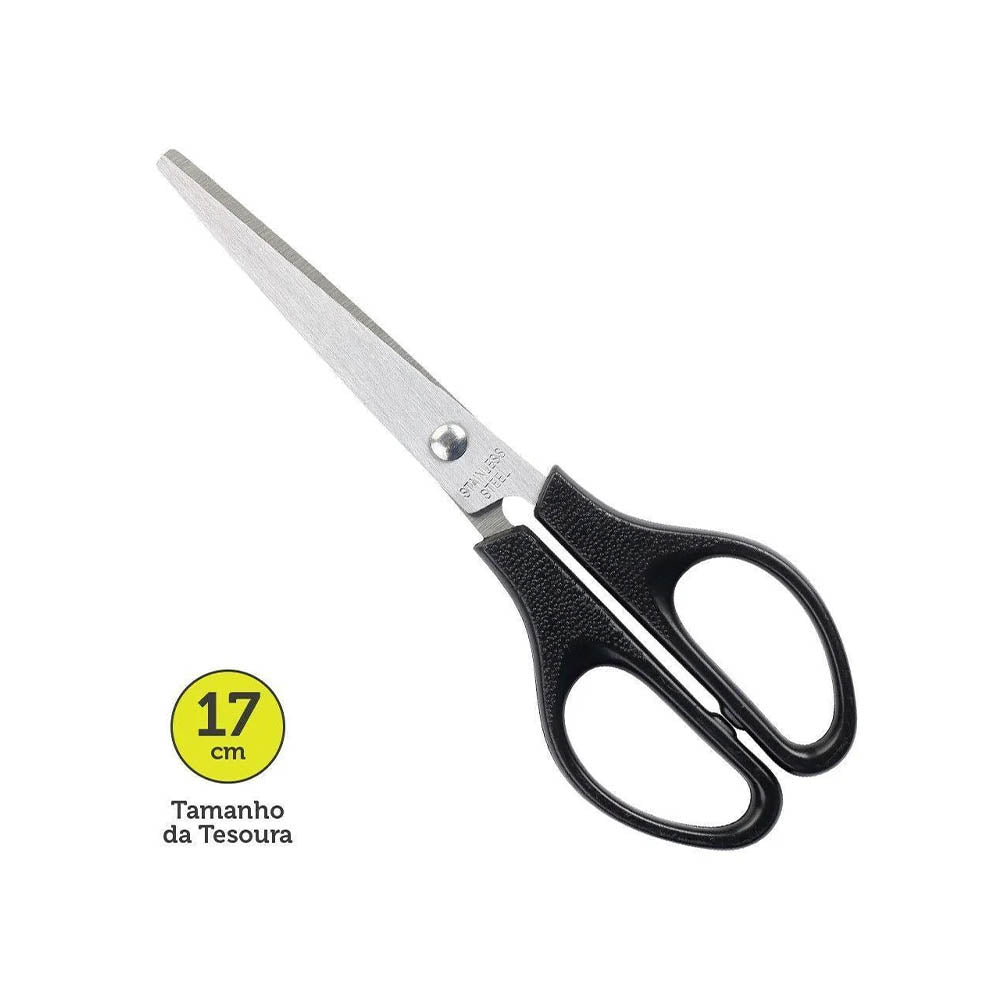 Tesoura Multiuso Keep 17cm Preta - EI174