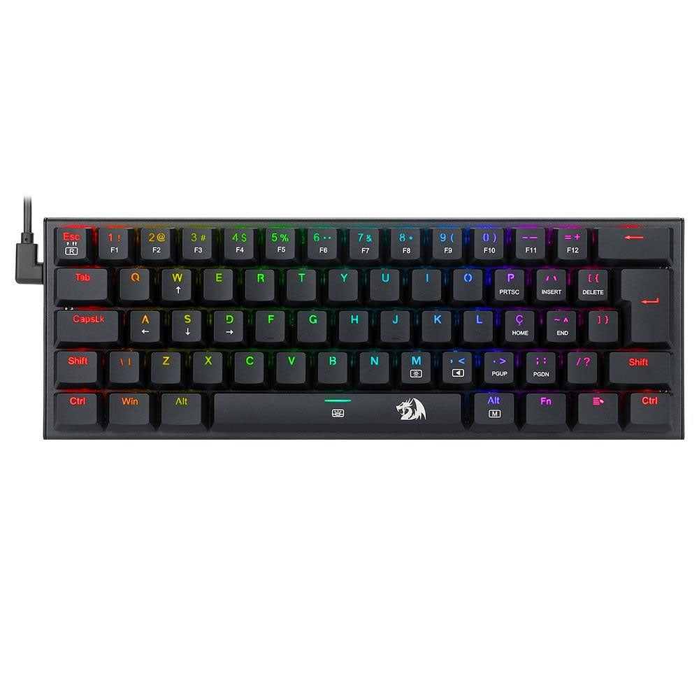 Teclado Gamer Mecânico Redragon Anivia RGB Switch Vermelho Preto - K614-RGB (PT-RED)