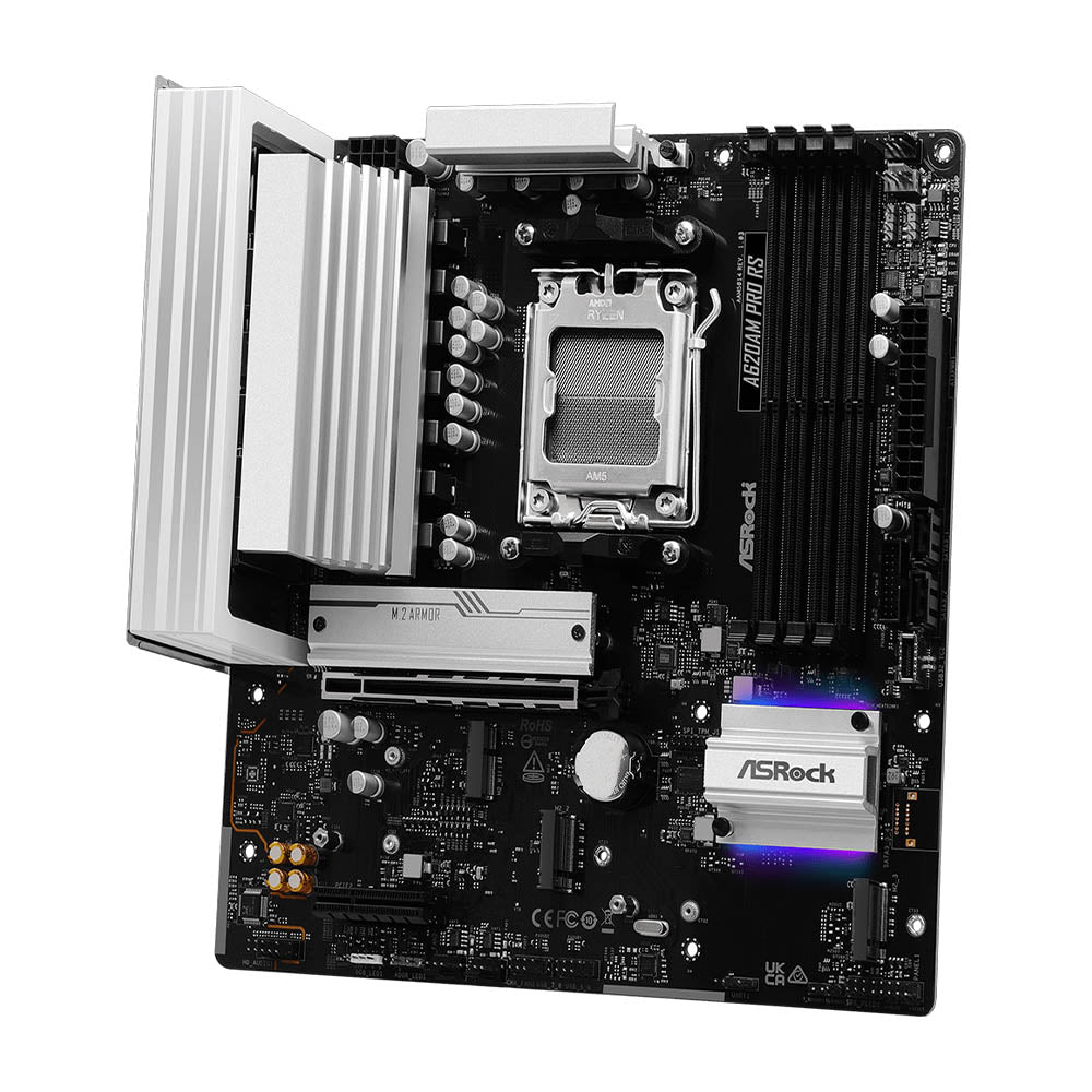 Placa Mae AMD Gigabyte A620AM Pro RS mAtx 4x DDR5 Socket AMD AM5 Ryzen Displayport Hdmi Usb 3.2