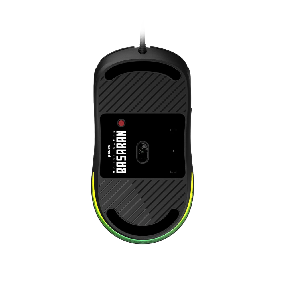 Mouse Gamer PCYes Basaran Black Vulcan 6 Botoes 12400dpi RGB Preto - PMGBRBV