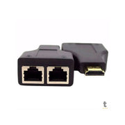 Adaptador Conversor Extensor Hdmi Tomate Via Rj45 Cat5 Cat6 30Mts Full Hd - MTV-703
