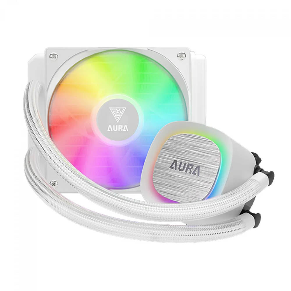 Water Cooler Single Fan Gamdias Aura ARGB 120mm (Intel/AMD) Branco - AURA GL 120 V2 WH