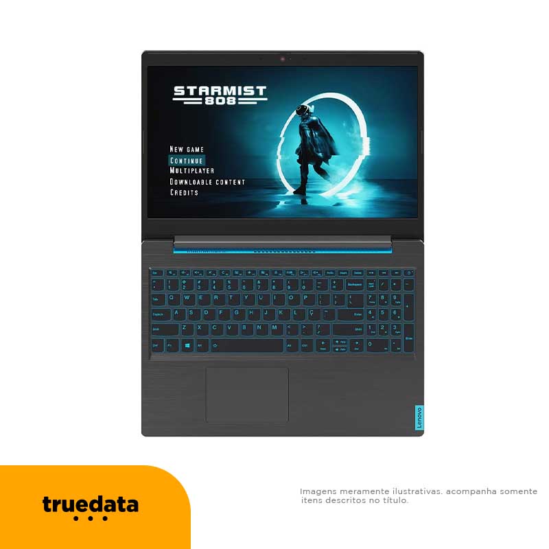 Notebook Gamer Lenovo Ideapad Intel Core i5-9300HF 8gb 256Gb Ssd GTX 1050 3Gb Win10 Home 15.6 Pols Cinza / Azul - L340-1
