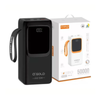 Carregador Portátil Power Bank AGold 50000Mah Turbo PD 22.5W Usb Tipo C e Lighting Preto - BTE-61