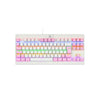 Teclado Gamer Mecânico Redragon Dark Avenger Rainbow RGB Branco e Rosa - K568WP-R (PT-BROWN)