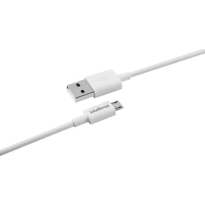 Cabo Usb-A Macho P/ Micho Usb Macho 1,2mt Intelbras em Pvc Branco 12PB - 4830063
