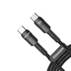 Cabo de Dados Usb Tipo C Macho 2mts Essager Nylon Preto 60W - EXCTT2-XCA01