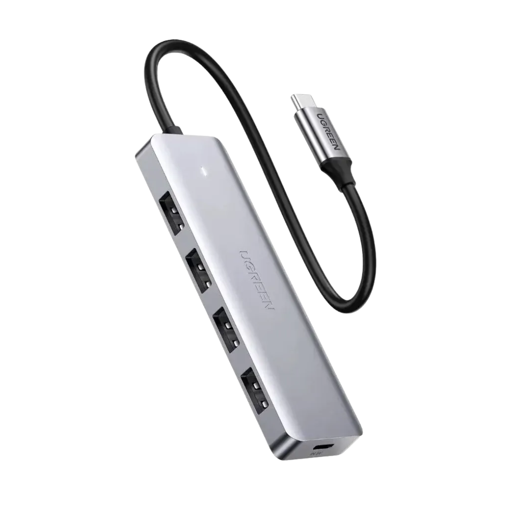 Hub Usb Tipo C Ugreen 4 Portas Usb-A 3.0 Cinza Espacial - CM219