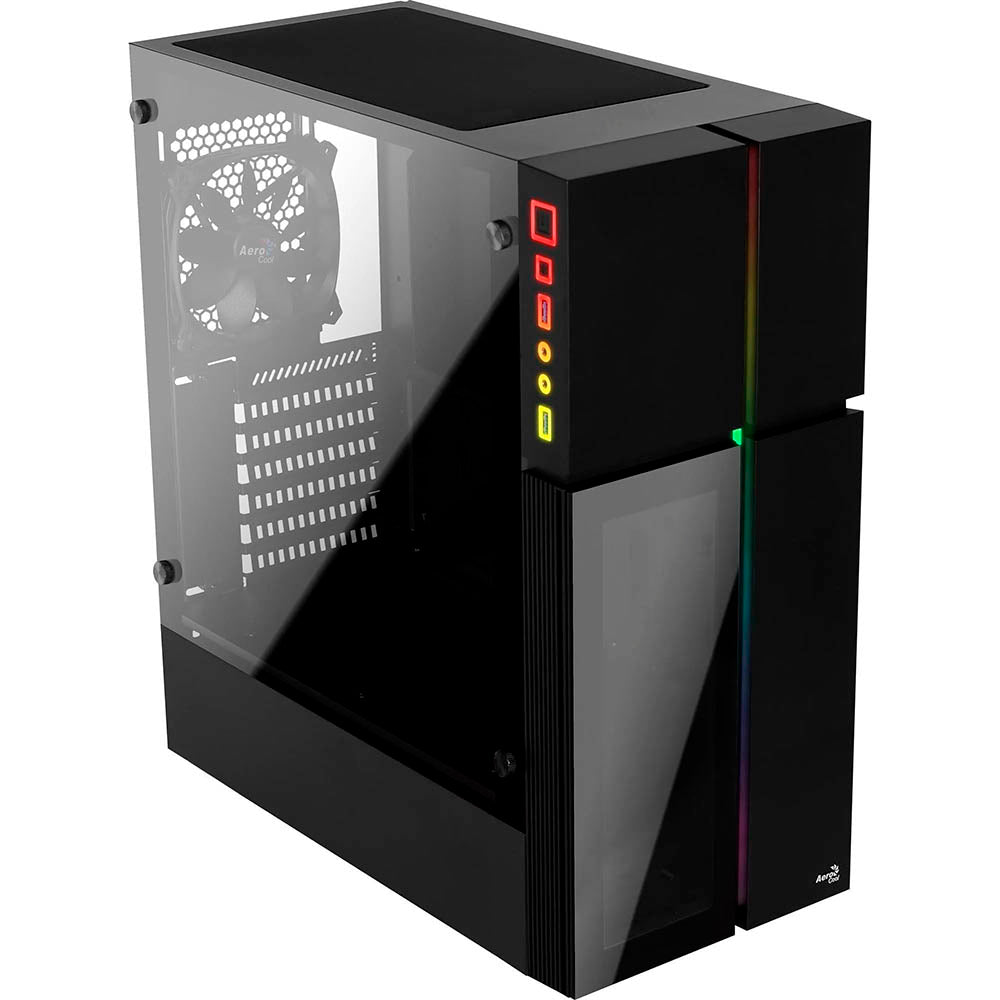 Gabinete Gamer Aerocool Playa Mid Tower Rgb Com lateral em Vidro Temperado - Pn 67967