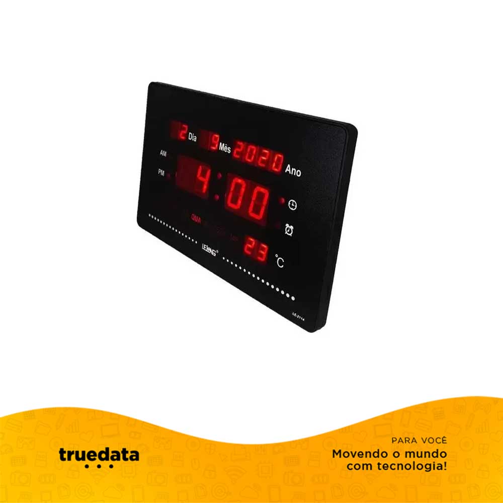 Relogio De Parede Led Digital Lelong LE-2114