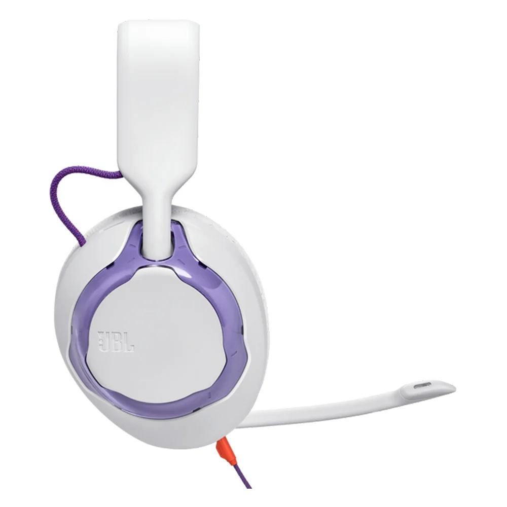 Headset Gamer Jbl Quantum 250 C/ Cabo P3 Branco / Roxo - JBLQTUM250WHT
