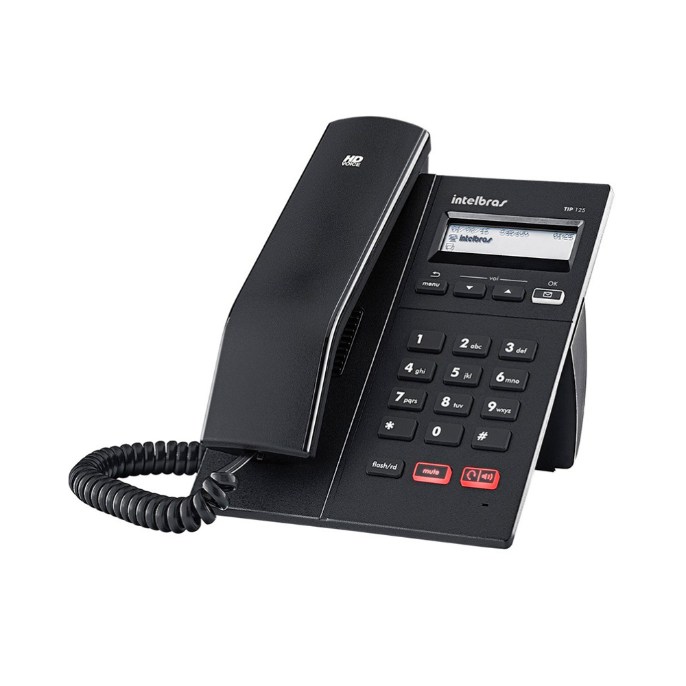 Telefone Voip Ip Intelbras Tip 125i Preto Display Viva Voz Hd - 4201251