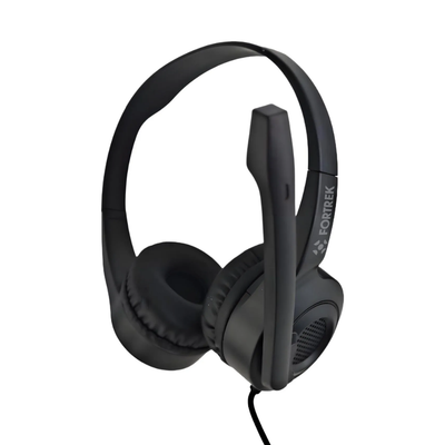Headset Office Fortrek HBS102 USB Preto - 86949
