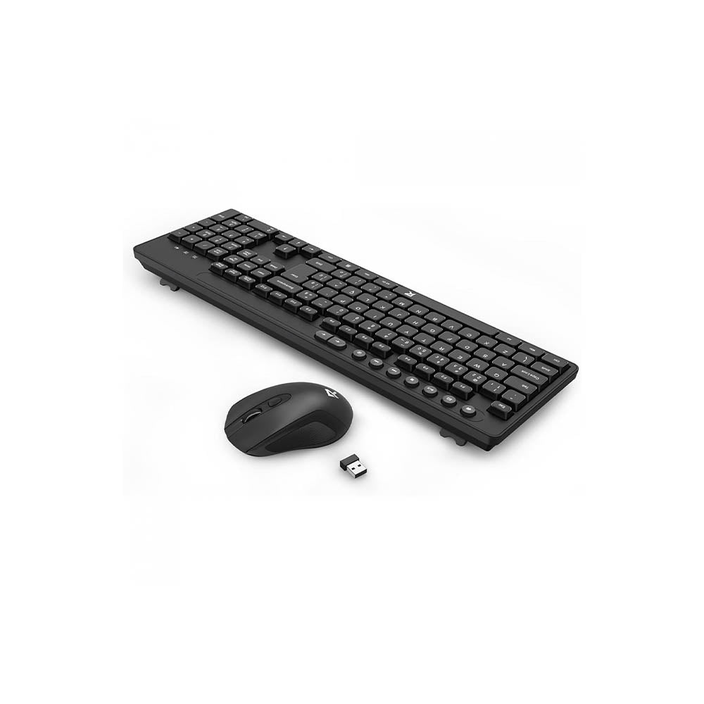 Kit Teclado e Mouse Som Fio Wireless Redragon R Office Preto - BS-7094