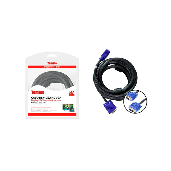 Cabo Vga 3Mts Tomate HD - MVG-1003