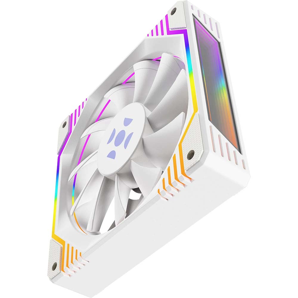 Cooler Fan Para Gabinete Fortrek Frosty Rainbow Branco 120mm - 83901