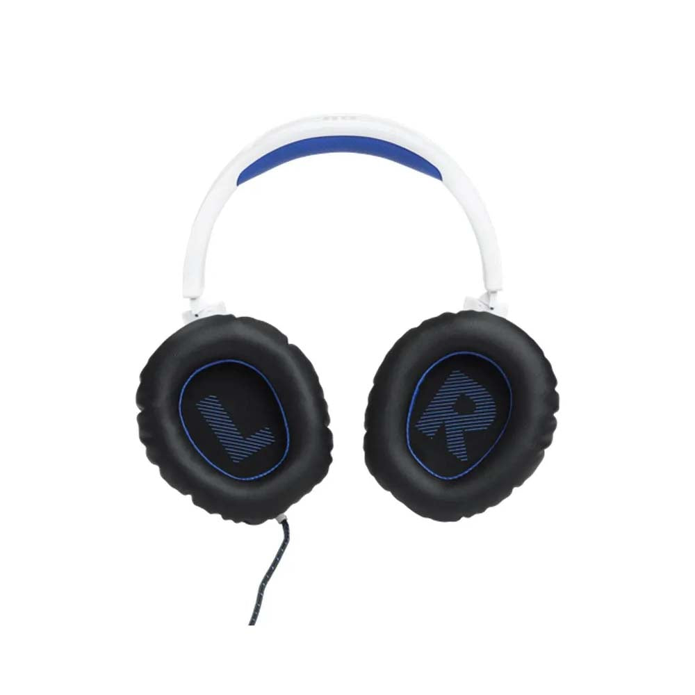 Headset Gamer Jbl Quantum 100 M2 P3 C/ Microfone Removível Branco / Azul - JBLQ100PWHTBLU