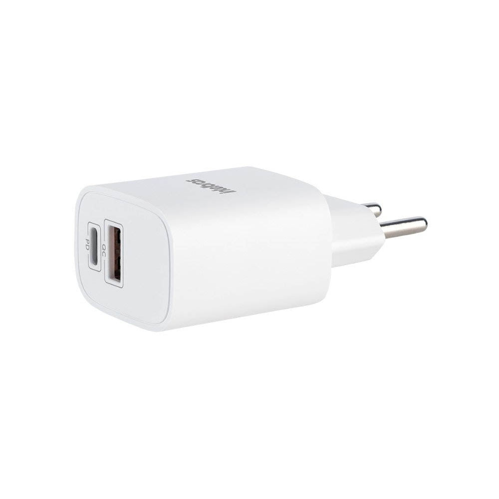 Carregador De Parede com 1 Saída Usb 2,4A + 1 Saída Tipo C PD 20W Intelbras EC11 Branco - 4820046