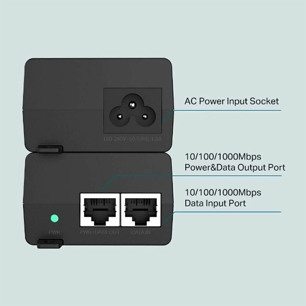 Fonte Injetor PoE Gigabit Ethernet TP-Link - TL-POE160S