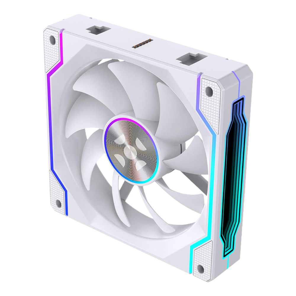 Kit 3x Cooler Fan Wireless Twister Fortrek Branco ARGB C/ Sistema Airflow - 86940