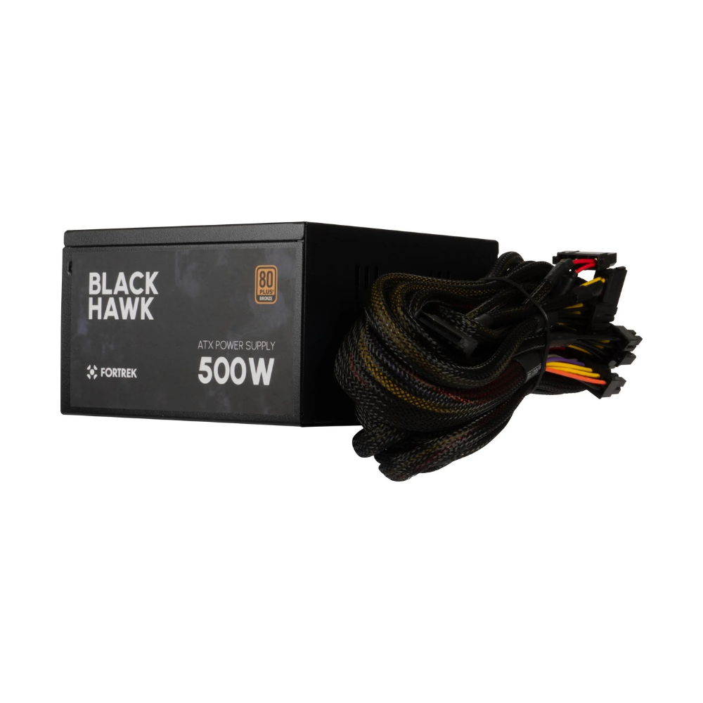 Fonte Real Atx 500w Fortrek 80 Plus Bronze Black Hawk PFC Ativo S/ Cabo Biv - 70459