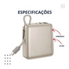 Carregador Portátil Power Bank AGold 10000Mah 22.5W Tipo C + USB + Tipo C Femea Branco - BTE-103