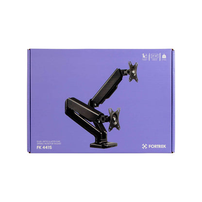 Suporte de Mesa Articulado a Gás para Dois Monitores Fortrek Fk441s 17" a 32" - 81032