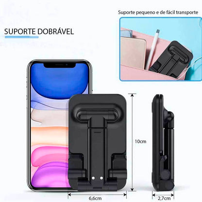 Suporte De Mesa Retrátil Para Smartphone e Tablet com Altura Regulável - EX-1011