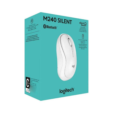 Mouse Sem Fio Logitech M240 Bluetooth Silent Branco - 910-007116