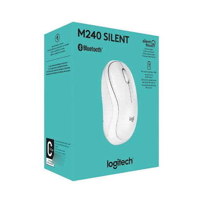 Mouse Sem Fio Logitech M240 Bluetooth Silent Branco - 910-007116