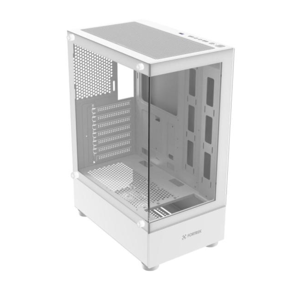 Gabinete Gamer Fortrek Mid Tower Crystal C/ Lateral Em Vidro Temperado Branco - 86947
